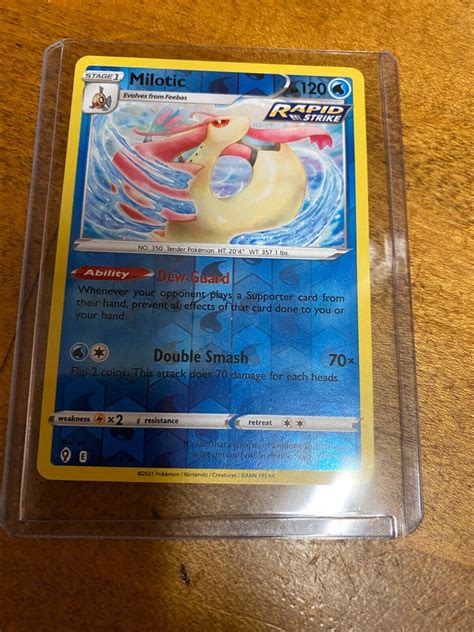 Milotic Pok Mon Tcg Evolving Skies Set Rare Holo Ebay