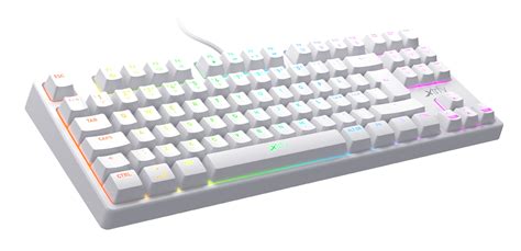 Tastatura Mecanica Gaming Xtrfy K Tkl White Rgb Kailh Red Switch Us