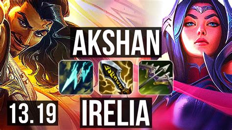 AKSHAN Vs IRELIA MID 9 1 11 700 Games Dominating Rank 14 Akshan