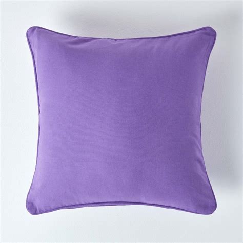 Cotton Plain Purple Cushion Cover