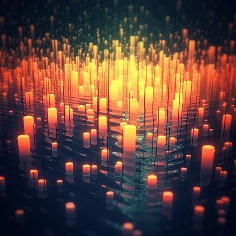 Premium Photo A Close Up Of A Group Of Candles In A Room Generative Ai