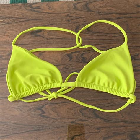 Neena Swim 3 Piece Bikini Set Neon Yellow Green Depop