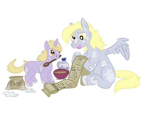 3334434 Artist Needed Safe Derpy Hooves Dinky Hooves Pegasus Unicorn G4 Baking