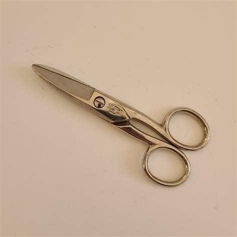 vintage clauss electricians scissors excellent nickel chrome plate
