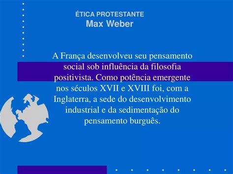 PPT ÉTICA PROTESTANTE Max Weber PowerPoint Presentation free