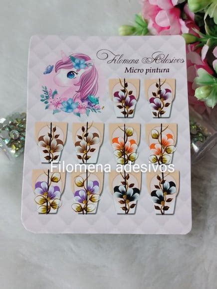 Adesivos De Unhas Artesanais No Elo7 FILOMENA ADESIVOS PARA UNHAS