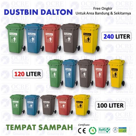 Jual DUSTBIN TEMPAT TONG SAMPAH DALTON 100 240 LITER Shopee Indonesia