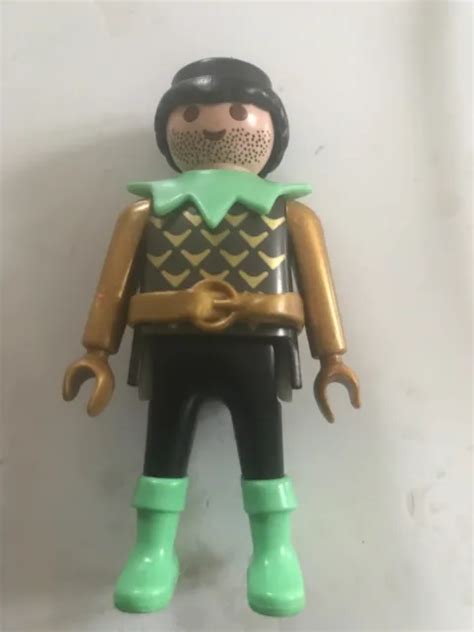 PLAYMOBIL HOMME CHEVALIER Du Dragon Vert Bottes Vertes 4586 5738 5828