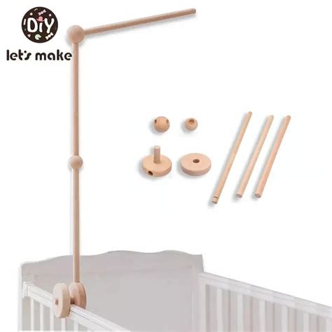 Let S Make Soporte De Campana De Cama De Madera Para Beb Sonajeros