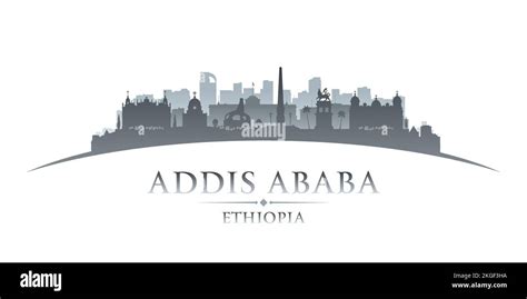 Addis Ababa Ethiopia city skyline silhouette. Vector illustration Stock ...