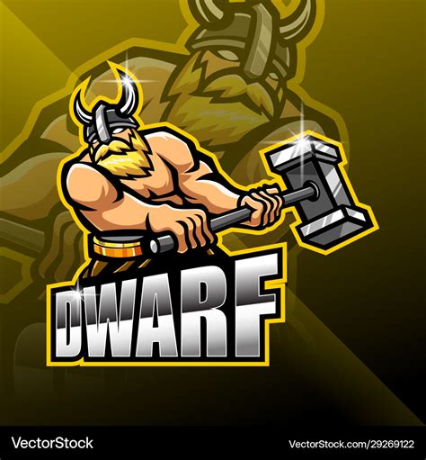 Dwarfs esport mascot logo design Royalty Free Vector Image