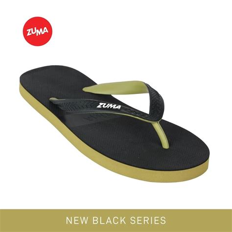 Jual Zuma Men Black Series Light Olive Sandal Jepit Pria Karet Polos