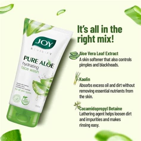 Joy Pure Aloe Hydrating Face Wash At Rs 180 Aloe Vera Face Wash In Hisar Id 2851310134112