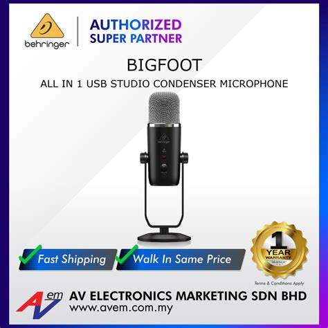 BEHRINGER BIGFOOT All In One USB Studio Condenser Microphone