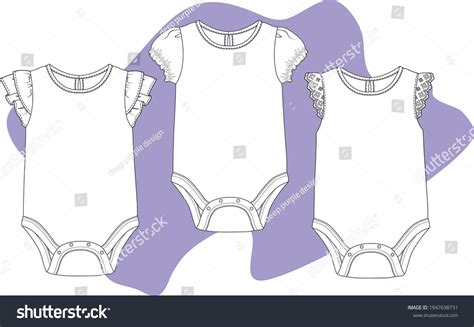 Baby Bodysuit One Piece Baby Bodysuit Stock Vector Royalty Free