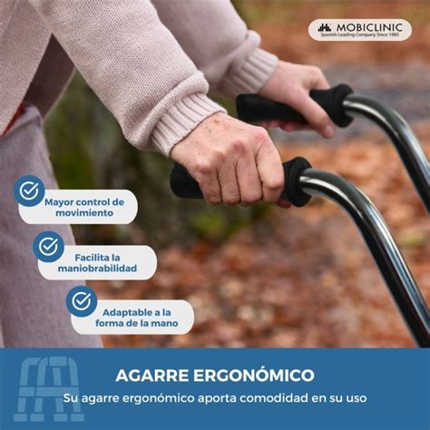 Andador Para Ancianos Plegable Asiento 2 Ruedas Azul