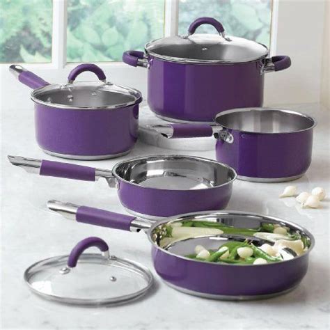 Amazon Brylanehome Pc Purple Cookware Set Kitchen Dining In