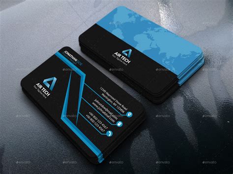 Corporate Technology Business Card Design Print Templates Graphicriver