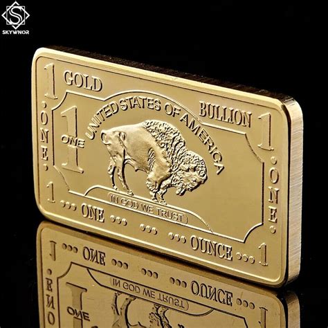 New 1 Oz Gold Buffalo Bullion Bar 999 Fine 24k Bars Coin Collection For Coin Contino