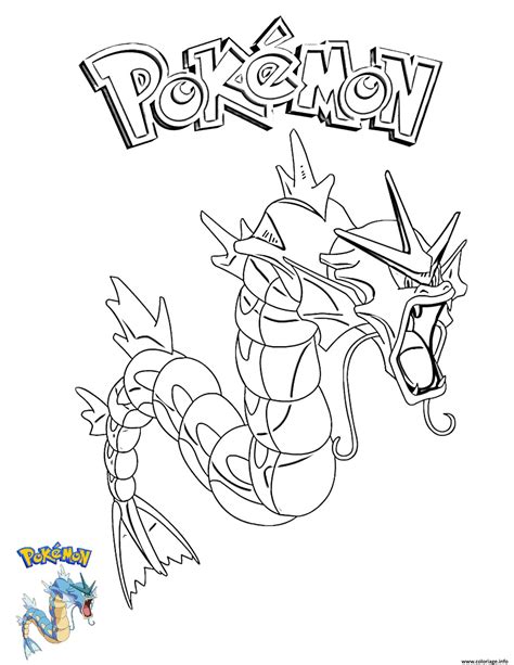 Gyarados Pokemon Coloring