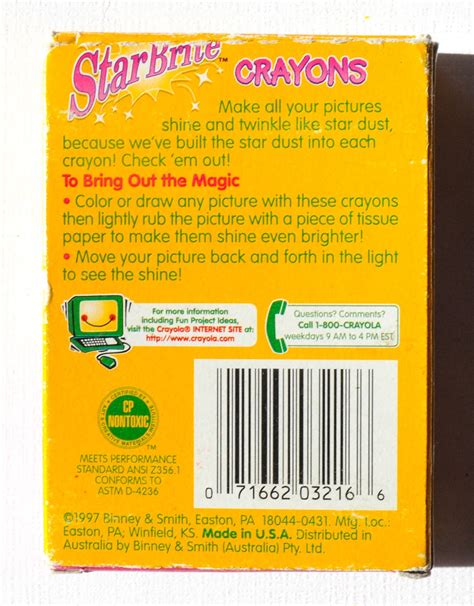 16 Count Crayola Starbrite Crayons What S Inside The Box Jenny S Crayon Collection