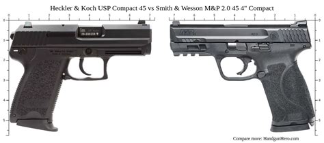 Heckler Koch USP Compact 45 Vs Smith Wesson M P 2 0 45 4 Compact