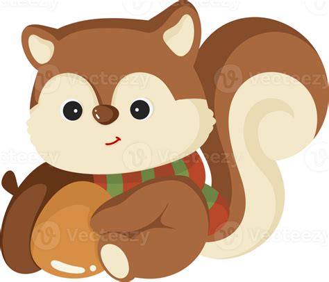 Cute Squirrel Cartoon Autumn 36910289 Png