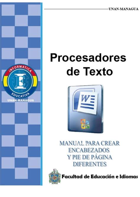 Manual Para Crear Encabezados Y Pie De P Gina Diferentes Pdf