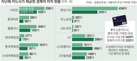 대형 가맹점엔 수수료 2배 돌려준 카드사 당국 집중 점검한다 서울신문