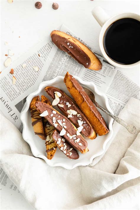 Chocolate Dipped Biscotti - Easy Dessert Recipes