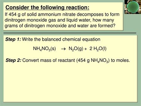 Ppt Chapter 4 Stoichiometry Quantitative Information About Chemical Reactions Powerpoint