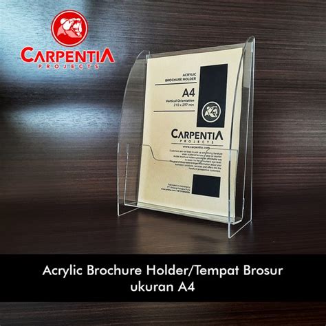 Jual Brochure Holder Acrylic Tempat Brosur Akrilik A4 Tipe B Bening