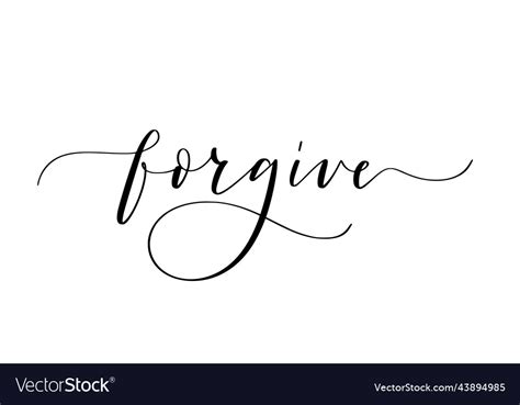 Forgive cute modern calligraphy word Royalty Free Vector