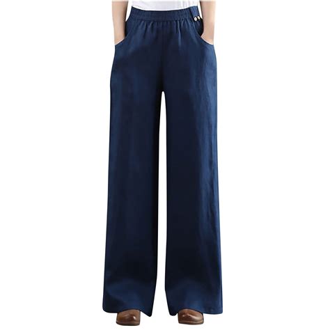 Cozirly Wide Leg Stretchy Pants For Women Beachy Pants Big And Tall Linen Pants Womens Pants