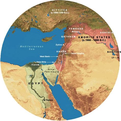 Amorites Mapof Middle East 1850 To 1500 Bc Bible Study Thebes Egypt