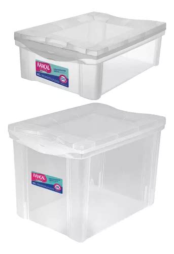 Organizador Plástico 30l 13 5l Transparente Cristal Ordene Frete grátis