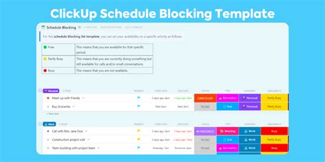 Free Time Blocking Templates Weekly Daily Monthly Schedule