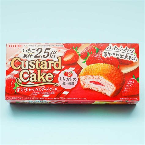 Lotte Custard Cake Tochiotome Strawberry Japan Candy Store