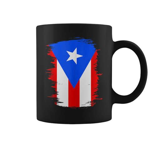 Puerto Rican Flag Puerto Rico Boricua Brush Stroke Pride Coffee Mug