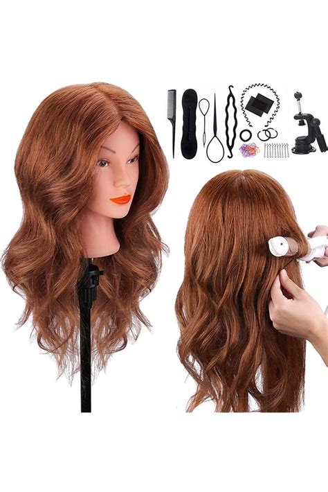 Mannequin Head With Human Hair Topdirect Dark Brown Real Hair