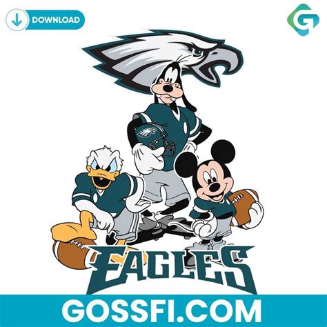 Mickey Mouse Philadelphia Eagle American Football Svg In 2024