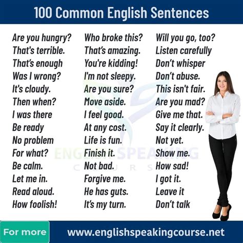 101 Daily Use Sentences English Phrases