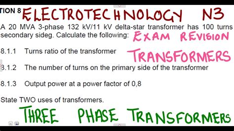 Electrotechnology N3 Transformers - Three Phase Transformer November 2022 ...