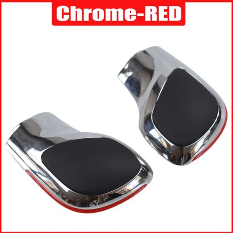 Car Redblue Gear Shift Knob Lever Stick Chrome Matt For Volkswagen Vw Golf 7 Dsg Cover Emblem