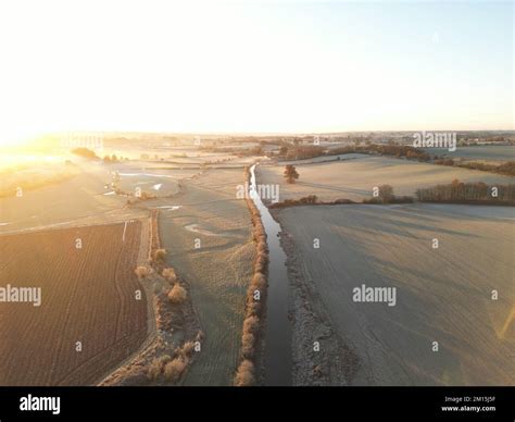 Oxford canal Aerial photo. Oxfordshire. England. UK Stock Photo - Alamy