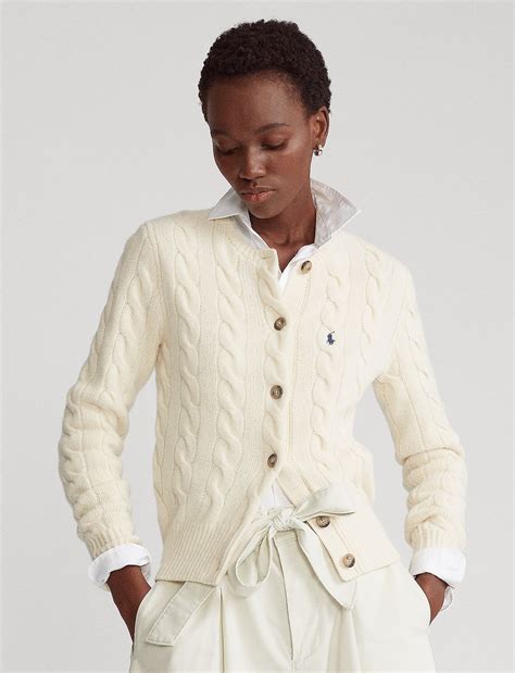 Buttoned Wool Blend Cardigan Cream 1299 Kr Polo Ralph Lauren