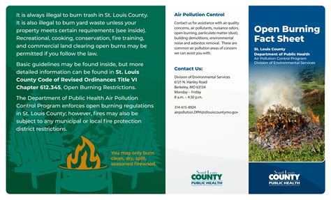 Air Pollution And Control Open Burning Facts Brochure By Stlcogov Issuu