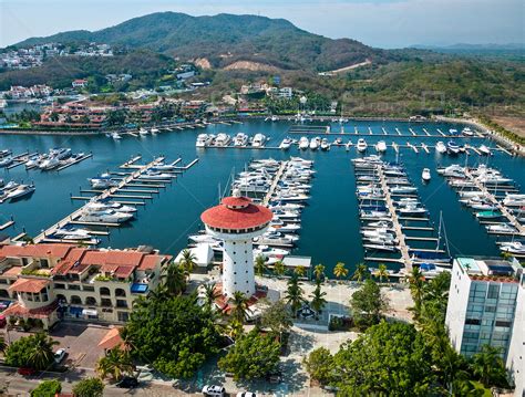 OverflightStock™ | Marina Ixtapa. Playa El Palmar, Ixtapa, Mexico. Aerial Stock Photo