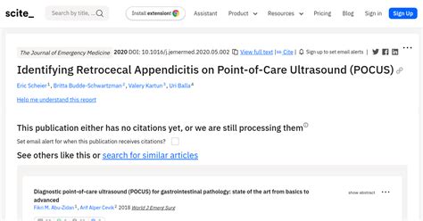 Identifying Retrocecal Appendicitis on Point-of-Care Ultrasound (POCUS) - [scite report]