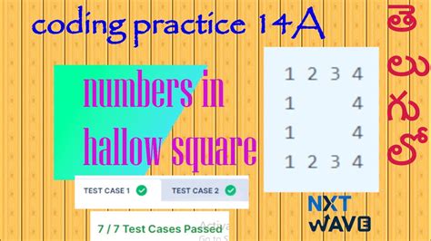 Coding Practice 14 A Numbers In Hallow Square NXT Wave CCBP